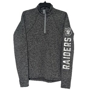 NFL Women's 1/4-Zip Pull-Over Microfleece Lined‎ Jacket Raiders Woman's Medium